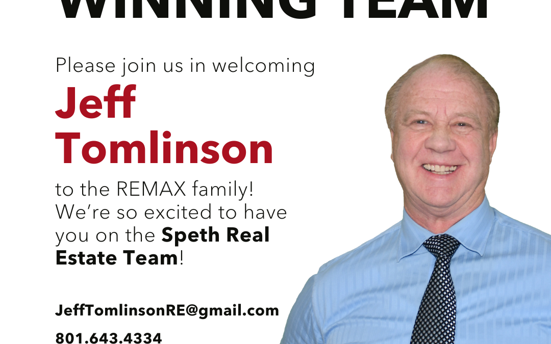Welcome Jeff Tomlinson